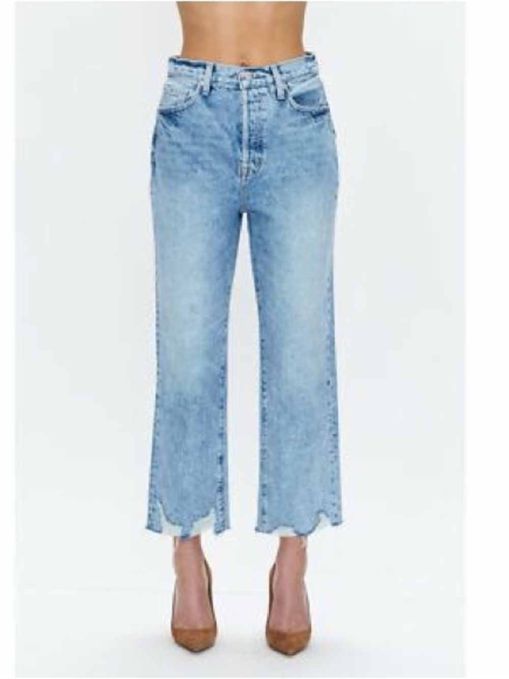 Pistola Light Wash High-Rise Straight Leg Jeans